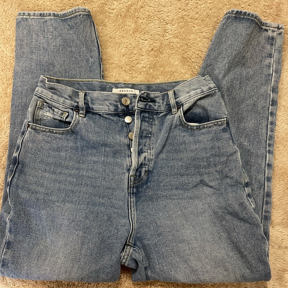High rise straight leg light Pacsun jeans